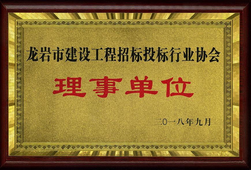 龍巖市建設工程招標投標行業(yè)協會 理事單位